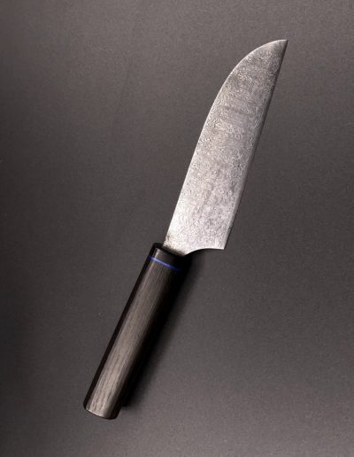 Küchenmesser aus 140 Lagen Damast mit Holzgriff aus Mooreiche