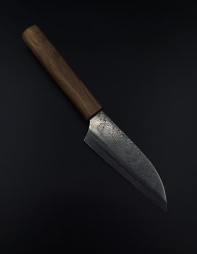 Japanische Rechtshänder-Klinge 300 Lagen 12cm mit Griff aus Eiche